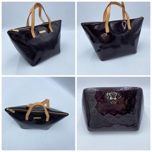 Louis Vuitton Dark Brown Patent Leather Tote
